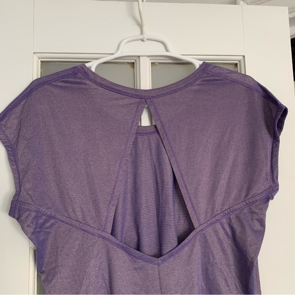 LULULEMON Purple Iridescent Cropped Muscle Tee Sleeveless Top - Picture 8 of 10